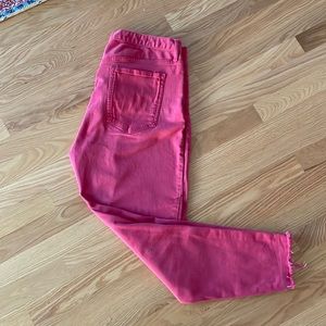 Banana Republic Raw Edge Red Jeans